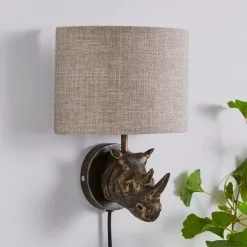 Dunelm Rob The Rhino Easy Fit Plug In Wall Light -Dunelm Lights Sales 30731231 alt01