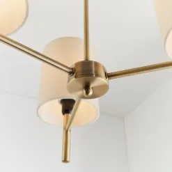 Vogue Lighting Vogue Dewey Antique Brass 3 Light Flush Ceiling Fitting -Dunelm Lights Sales 30743006 alt04