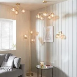 Vogue Lighting Vogue Arkoma Glass 5 Light Chandelier -Dunelm Lights Sales 30743017 alt05