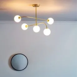 Vogue Lighting Vogue Hartwell 5 Light 32cm Flush Chandelier -Dunelm Lights Sales 30743064 alt02