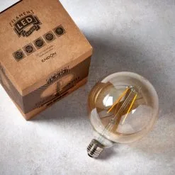 Vogue Lighting Vogue 2 Watt ES LED Amber Filament XL Globe Bulb -Dunelm Lights Sales 30743088 alt02