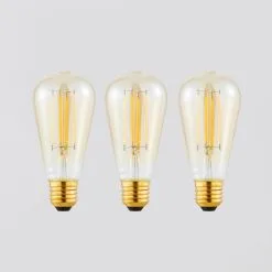 Status Marsden 5 Watt ST58 ES LED Dimmable Bulb Industrial 3 Pack -Dunelm Lights Sales 30746380 alt01