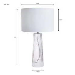 Dunelm Aero Ribbed Glass Table Lamp -Dunelm Lights Sales 30752886 alt07