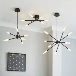 Elements Fontain 6 Light Ceiling Fitting 70cm -Dunelm Lights Sales 30752916 alt06