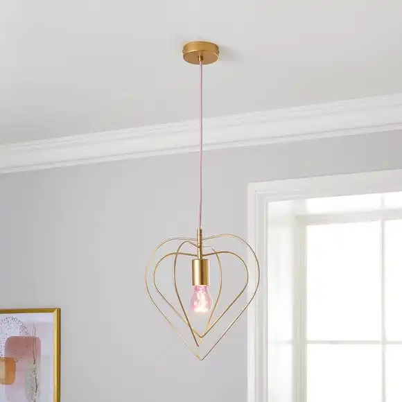 Dunelm Heart 1 Light Pendant Ceiling Fitting 1 Dunelm Heart 1 Light Pendant Ceiling Fitting