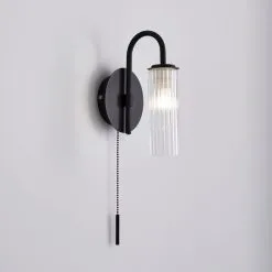 Dorma Henstone Black Bathroom Wall Light