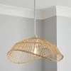 Elements Jaula Easy Fit Rattan Pendant -Dunelm Lights Sales 30752928