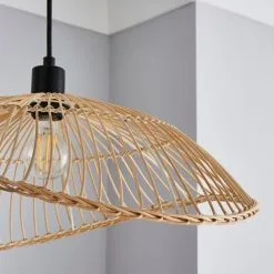 Elements Jaula Rattan 1 Light Ceiling Fitting -Dunelm Lights Sales 30752929 alt02