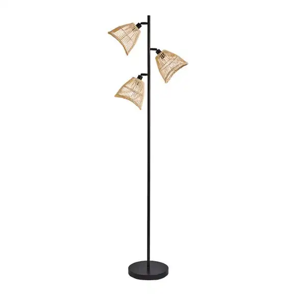 Elements Jaula 3 Light Rattan Floor Lamp 5 Elements Jaula 3 Light Rattan Floor Lamp - Image 5