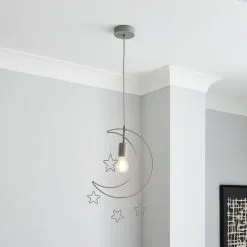 Dunelm Moon Stars 1 Light Pendant Ceiling Fitting