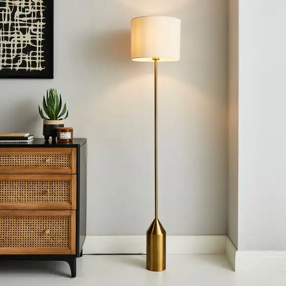 Dunelm Sole Gold Floor Lamp 1 Dunelm Sole Gold Floor Lamp