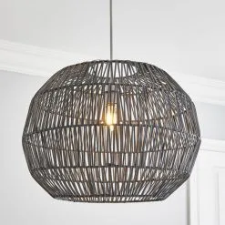 Dunelm Wicker Woven Easy Fit Pendant