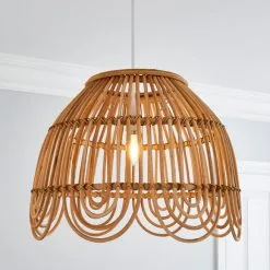 Dunelm Miah Rattan Easy Fit Pendant