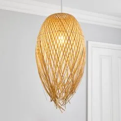 Dunelm Jasmine Rattan Easy Fit Pendant