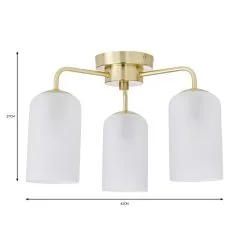 Dunelm Palazzo Gold 3 Light Semi Flush Fitting -Dunelm Lights Sales 30753376 alt07