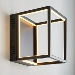 Dunelm Depere Integrated LED Black LED Wall Light