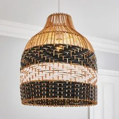 Dunelm Yanha Rattan Easy Fit Pendant 40cm