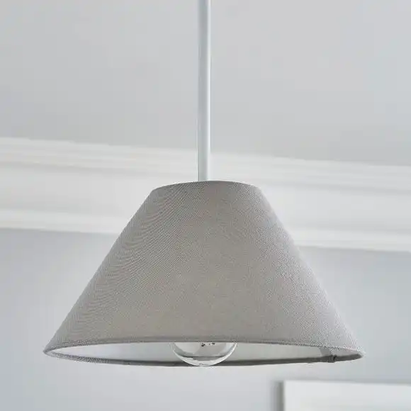 Dunelm Luna Conical Grey Shade 25cm 2 Dunelm Luna Conical Grey Shade 25cm - Image 2