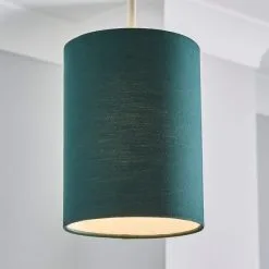 Dunelm Ava 15cm Bottle Green Cylinder Shade