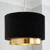 Dunelm Nesa Gold Black Velvet 2 Tier Shade -Dunelm Lights Sales 30755587