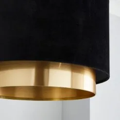 Dunelm Nesa Gold Black Velvet 2 Tier Shade -Dunelm Lights Sales 30755587 alt02