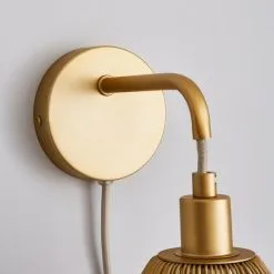 Elements Jaula Gold Easy Fit Plug In Wall Light -Dunelm Lights Sales 30755627 alt03