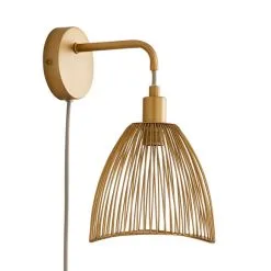 Elements Jaula Gold Easy Fit Plug In Wall Light -Dunelm Lights Sales 30755627 alt05