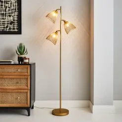 Elements Jaula Gold Floor Lamp