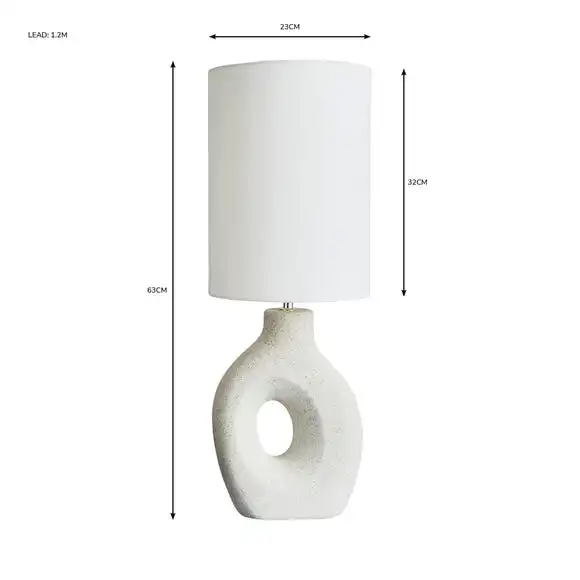 Dunelm Dinah Sculptural White Table Lamp 6 Dunelm Dinah Sculptural White Table Lamp - Image 6