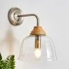 Churchgate Croxton Wood Glass Wall Light -Dunelm Lights Sales 30755689