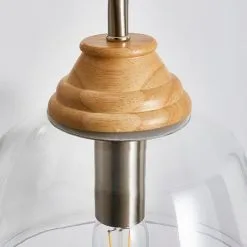 Churchgate Croxton Wood Glass Wall Light -Dunelm Lights Sales 30755689 alt02