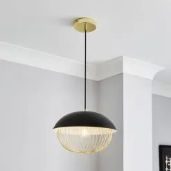 Dunelm Emzo Black Ceiling Fitting 35cm