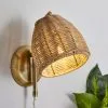 Churchgate Cotes Rattan Plug In Wall Light -Dunelm Lights Sales 30755741