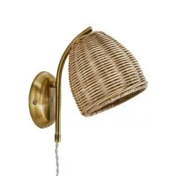 Churchgate Cotes Rattan Plug In Wall Light -Dunelm Lights Sales 30755741 alt05