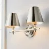 Dorma Bedford Polished Nickel 2 Light Wall Light -Dunelm Lights Sales 30755751