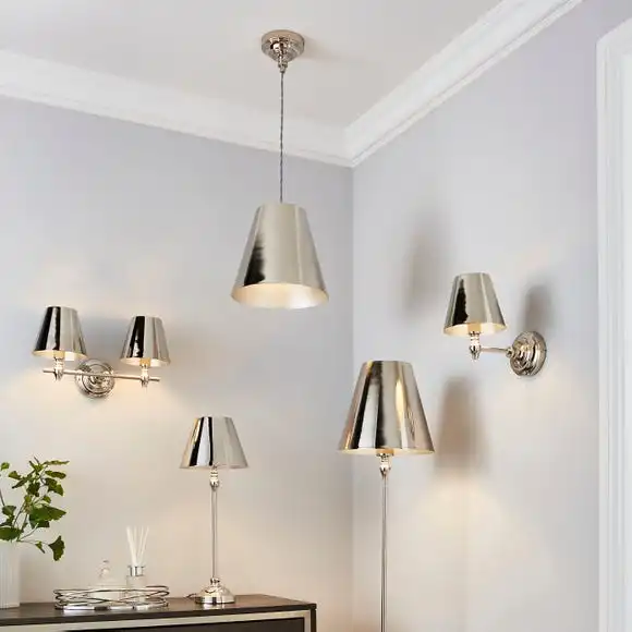 Dorma Bedford Polished Nickel 2 Light Wall Light 6 Dorma Bedford Polished Nickel 2 Light Wall Light - Image 6