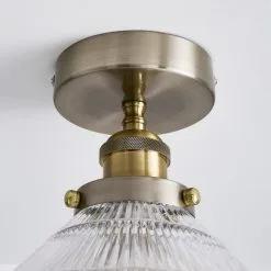 Dunelm Logan Glass 1 Light Satin Nickel Semi Flush Fitting 9 Dunelm Logan Glass 1 Light Satin Nickel Semi Flush Fitting -Dunelm Lights Sales 30755756 alt03