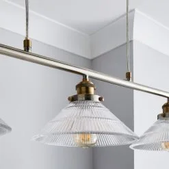 Dunelm Logan Glass 3 Light Nickel Diner Ceiling Fitting -Dunelm Lights Sales 30755757 alt02