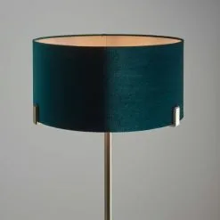 Vogue Lighting Vogue Balaton 1 Light Green Velvet Floor Lamp -Dunelm Lights Sales 30755829 alt02