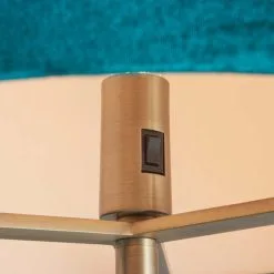 Vogue Lighting Vogue Balaton 1 Light Green Velvet Floor Lamp -Dunelm Lights Sales 30755829 alt04