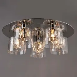 Vogue Lighting Vogue Armoury 5 Light Flush Ceiling Fitting -Dunelm Lights Sales 30755830 alt02