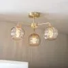Vogue Lighting Vogue Arkoma 3 Light Semi Flush Ceiling Fitting 13 Vogue Lighting Vogue Arkoma 3 Light Semi Flush Ceiling Fitting -Dunelm Lights Sales 30755849