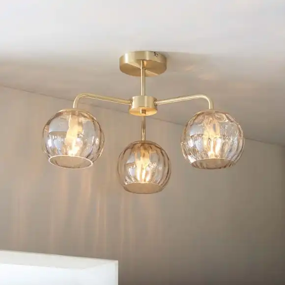 Vogue Lighting Vogue Arkoma 3 Light Semi Flush Ceiling Fitting 1 Vogue Lighting Vogue Arkoma 3 Light Semi Flush Ceiling Fitting