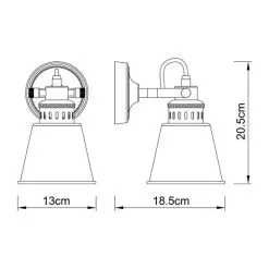 Vogue Lighting Vogue Cape Wall Light -Dunelm Lights Sales 30755853 alt07