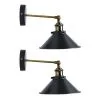 Dunelm Logan Grey Industrial Wall Light Twin Pack