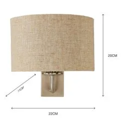 Dunelm Preston Ivory Shaded Wall Light Twin Pack -Dunelm Lights Sales 30762441 alt05