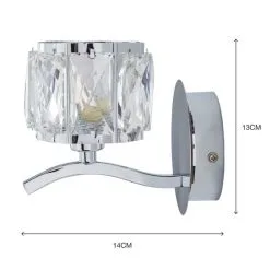 Dunelm Kleio Glass Chrome Wall Light Twin Pack -Dunelm Lights Sales 30762443 alt05