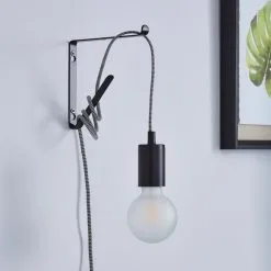 Dunelm Bradford Plug In Flex Set Twin Pack Matt Black -Dunelm Lights Sales 30762451 alt02