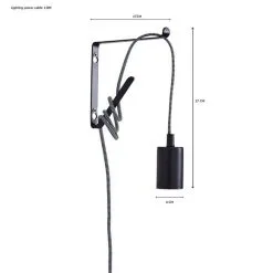 Dunelm Bradford Plug In Flex Set Twin Pack Matt Black -Dunelm Lights Sales 30762451 alt05