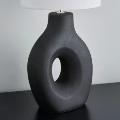 Dunelm Dinah Sculptural Black Table Lamp -Dunelm Lights Sales 30763290 alt02